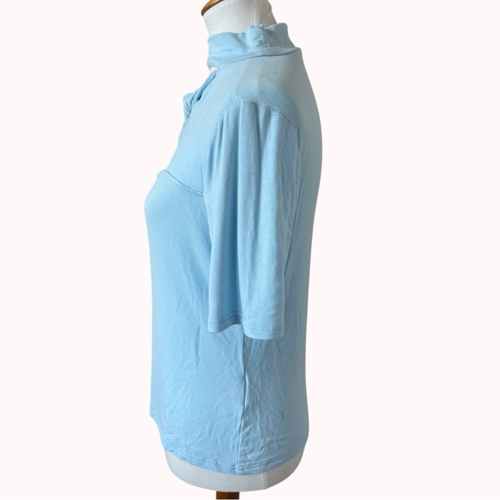 Walter Baker Shelby Cut Out Short Sleeve Top in Light Blue  Womens Medium - Picture 4 of 7
